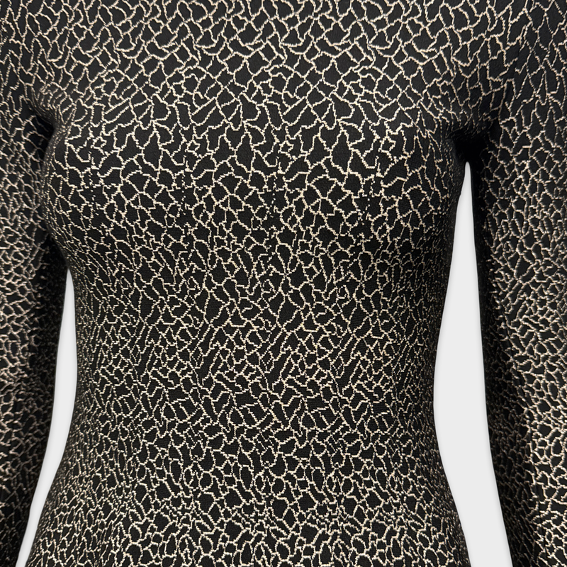 Alaia Black and gold glitter mini dress