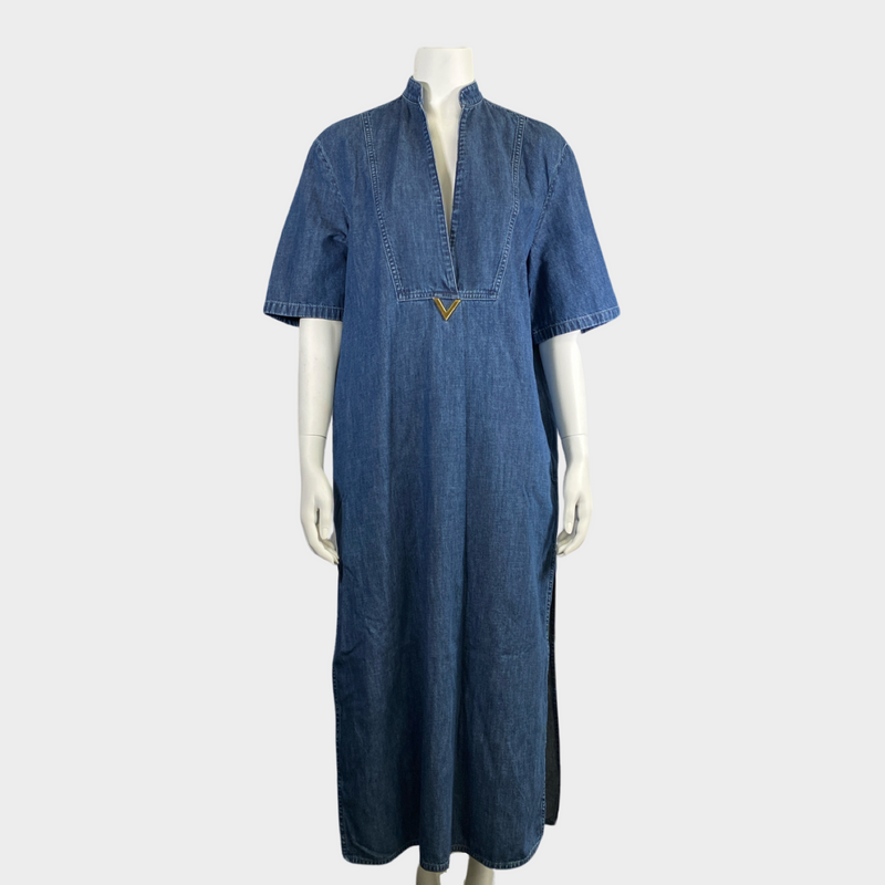 Valentino blue denim midi dress