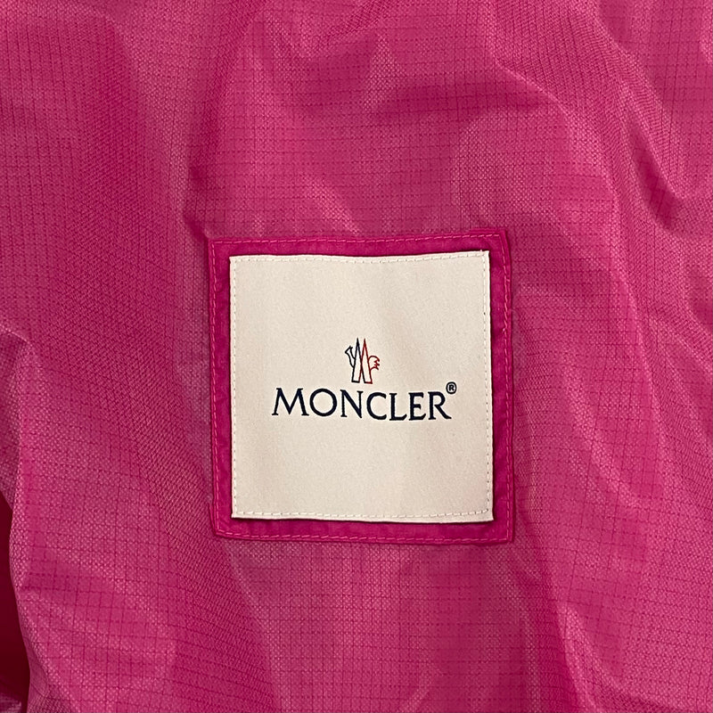 Moncler women's hot pink hooded rain jacket