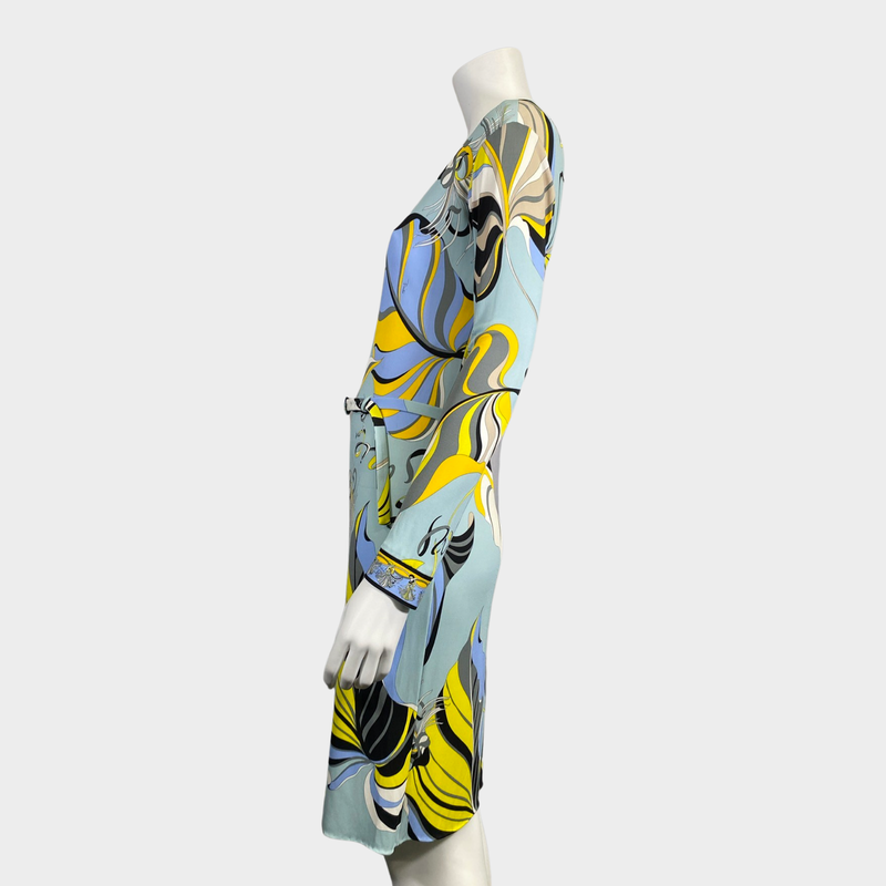 Emilio Pucci multicolour printed mini dress with belt