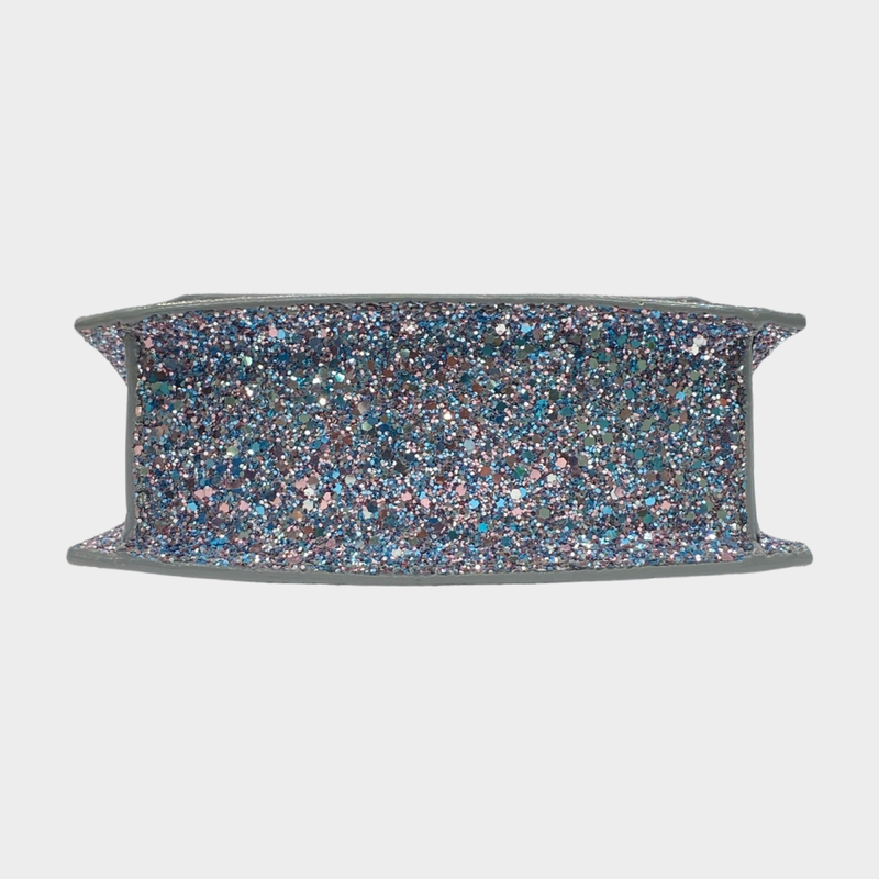 Jimmy Choo women's blue and pink glitter small crossbody bag