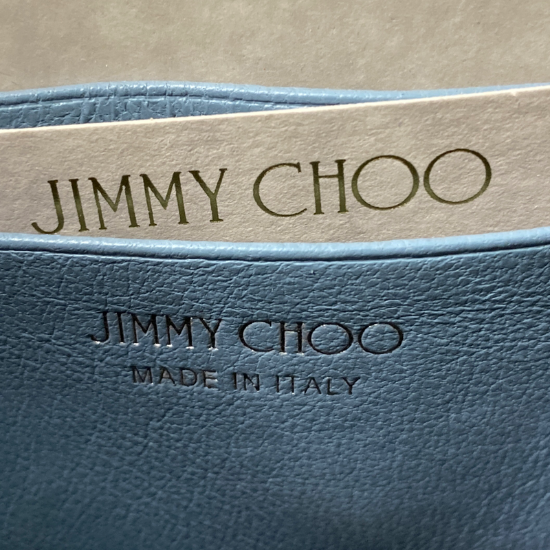 Jimmy Choo women's blue and pink glitter small crossbody bag