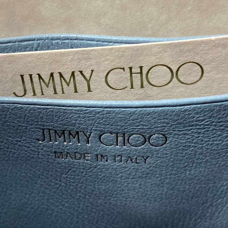 Jimmy Choo women's blue and pink glitter small crossbody bag
