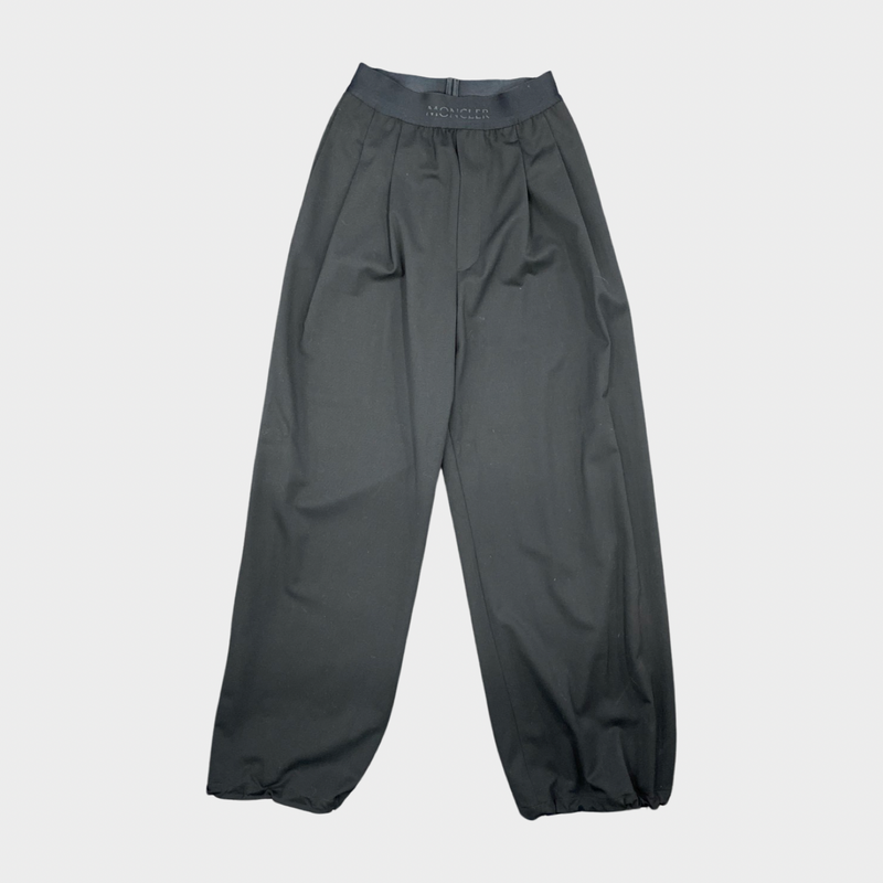 Moncler women's black drawstring elasticated trousers