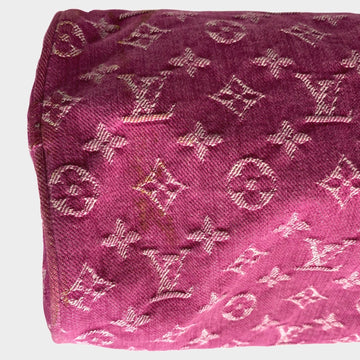 Louis Vuitton women's hot pink denim canvas monogram 'Baggy' vintage h –  Loop Generation