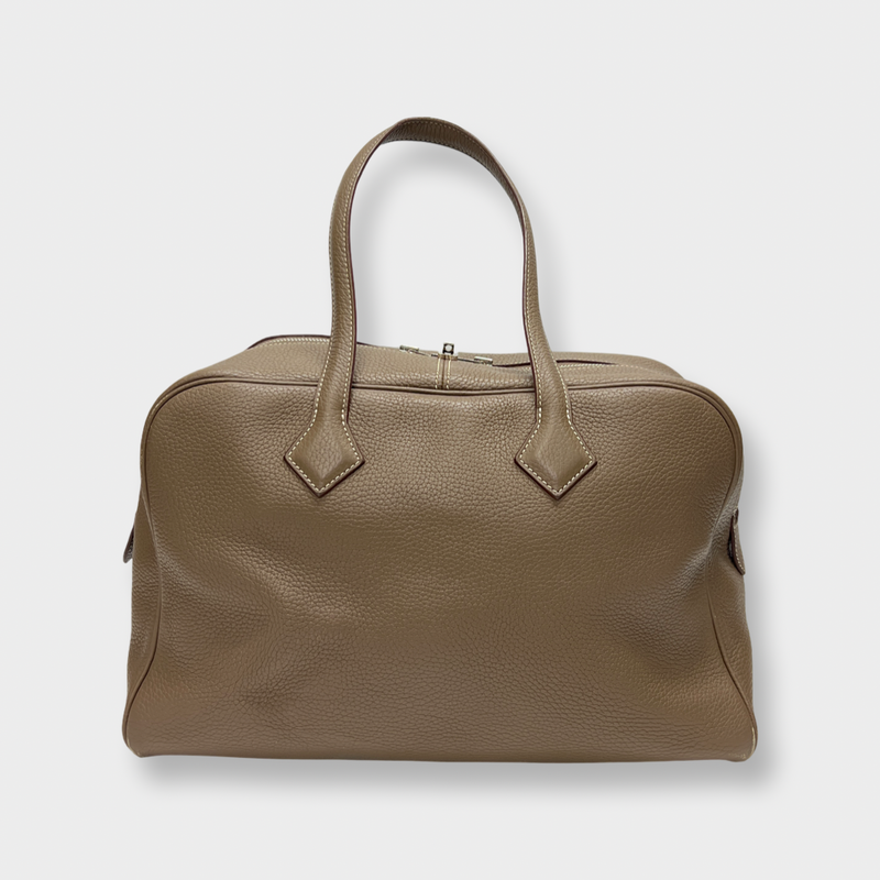 Hermès Women's Taupe Victoria Leather Tote Bag