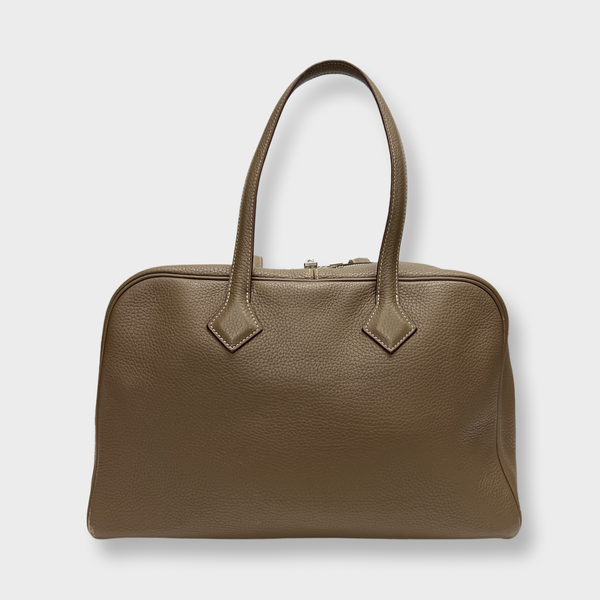 Hermès Women's Taupe Victoria Leather Tote Bag