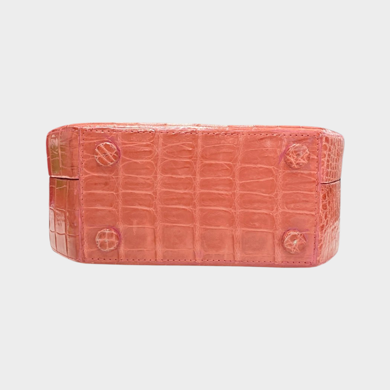 Nancy Gonzalez pink crocodile crossbody bag