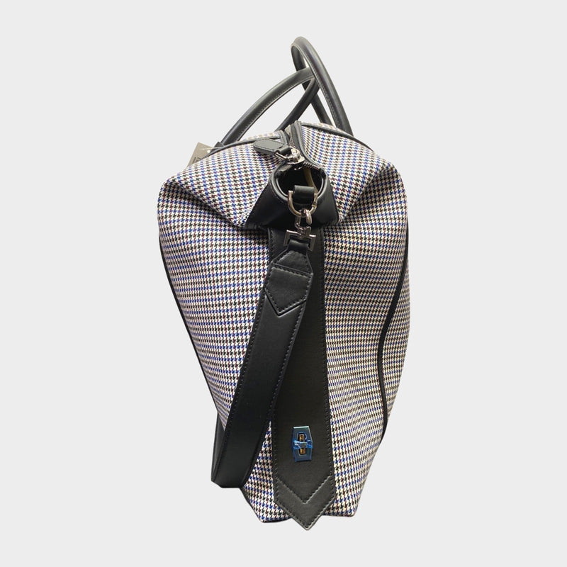 Givenchy black green and white houndstooth soft Antigona travel bag