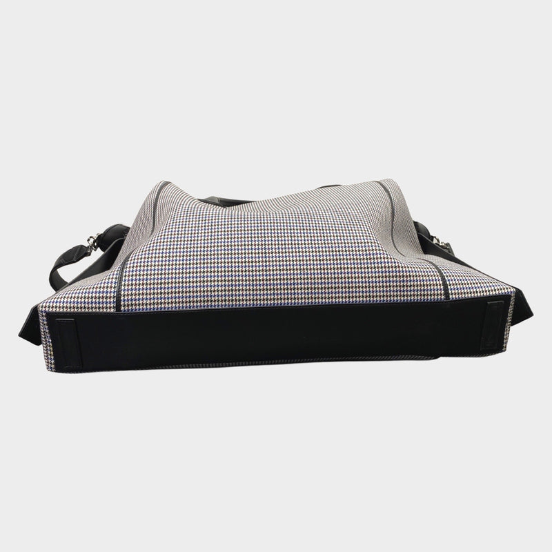 Givenchy black green and white houndstooth soft Antigona travel bag