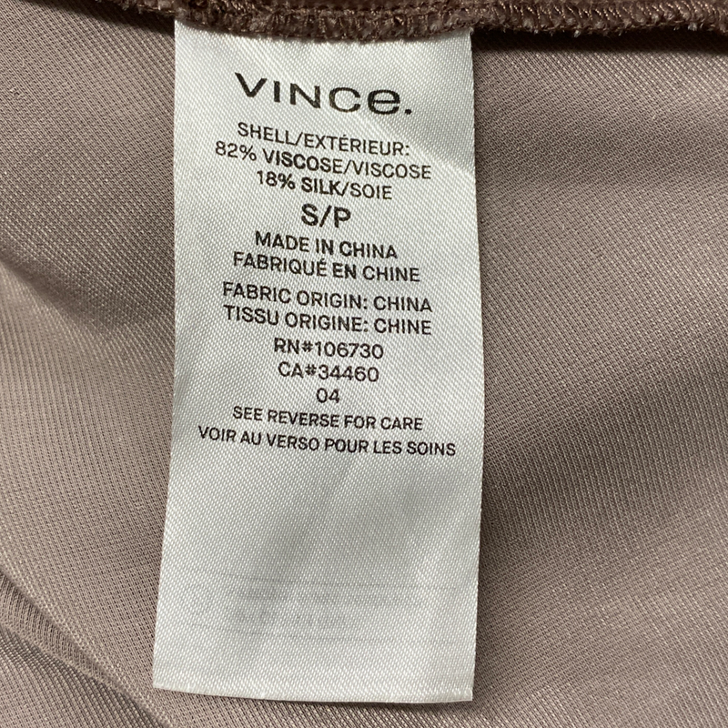Vince women's brown velvet vest top
