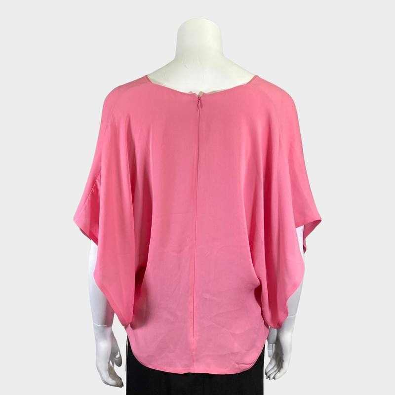 Valentino women's pink batwing silk blouse