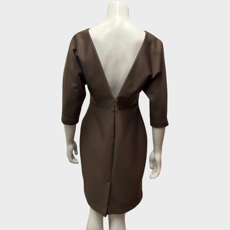 Fendi Women's Backless Taupe Dress