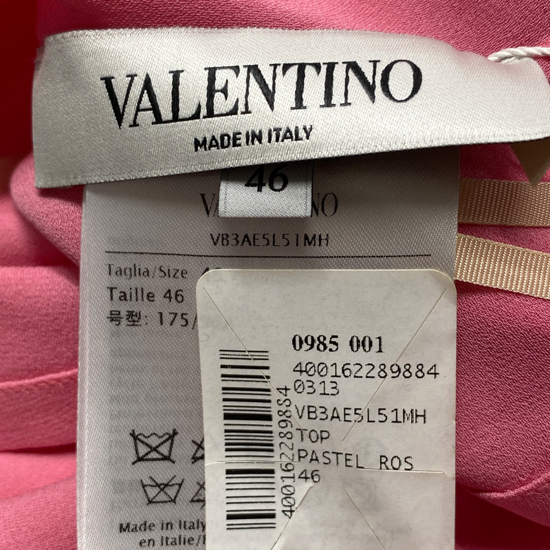 Valentino women's pink batwing silk blouse