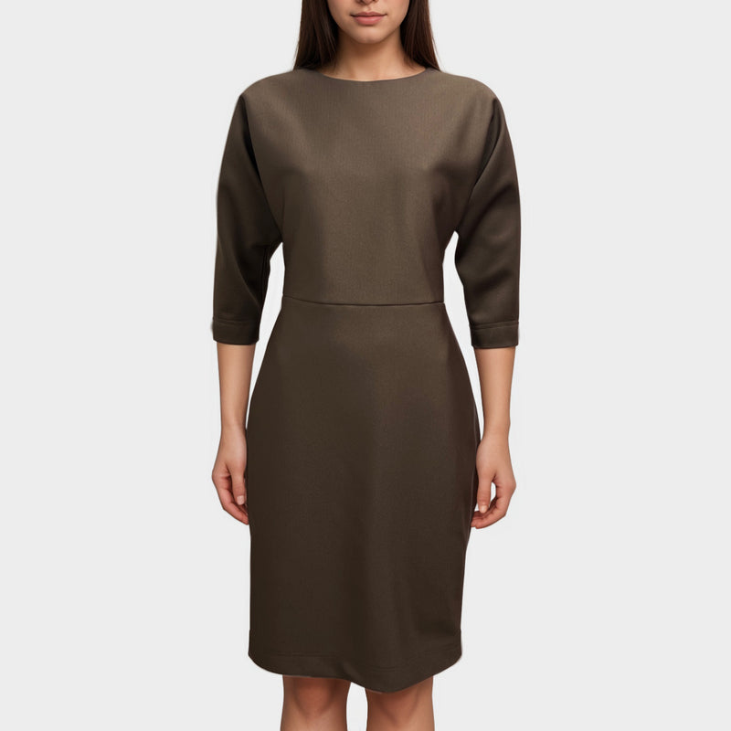Fendi Women's Backless Taupe Dress
