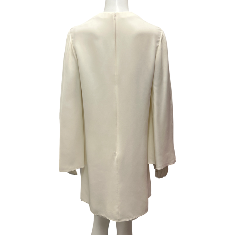 Valentino Women's Logo Chain Cream Silk Dress