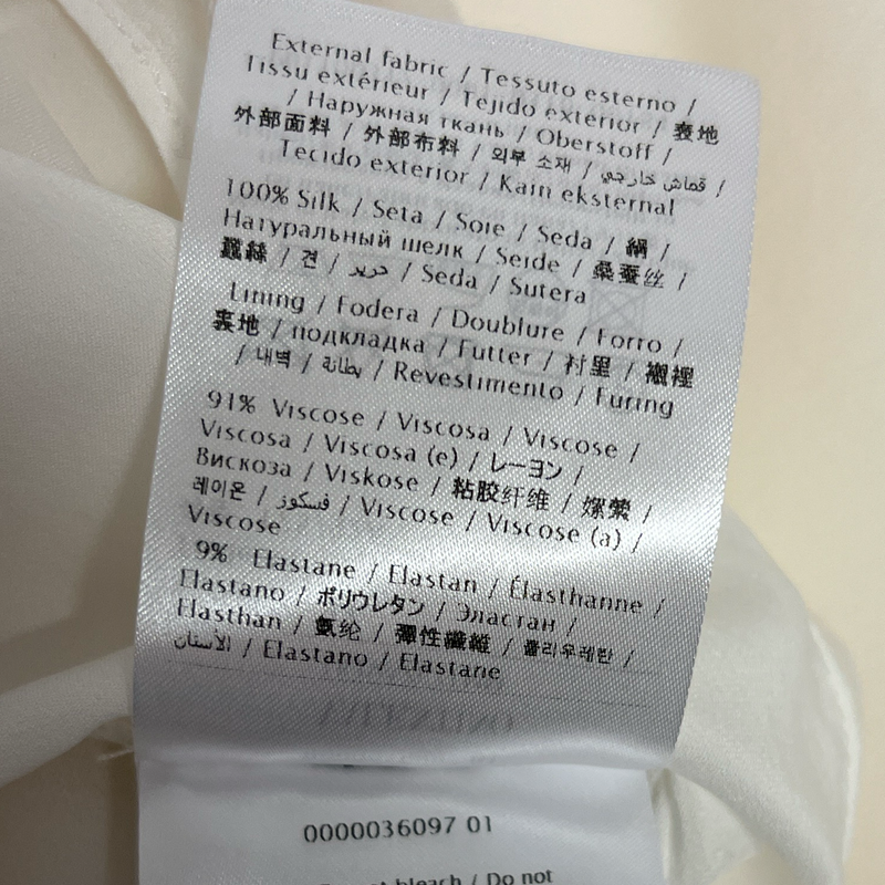 Valentino Women's Logo Chain Cream Silk Dress