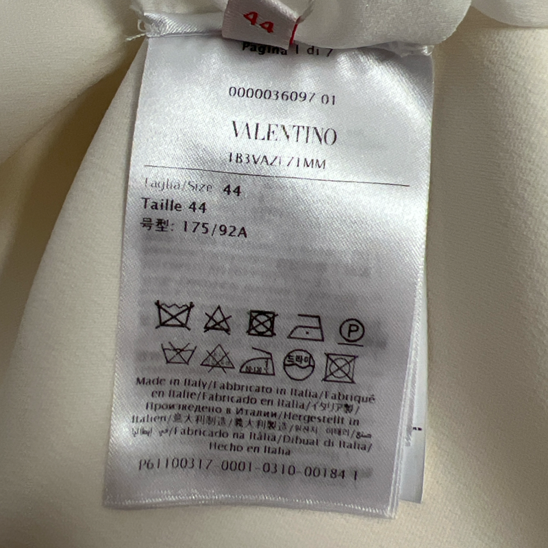 Valentino Women's Logo Chain Cream Silk Dress