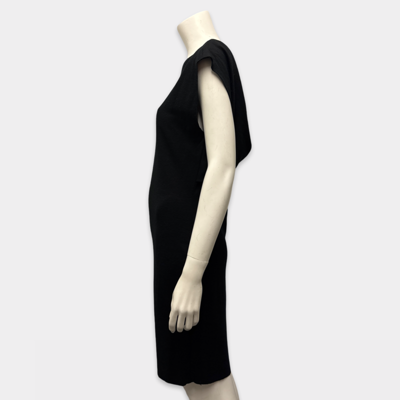 Lanvin Black Wool Dress With Unique Back