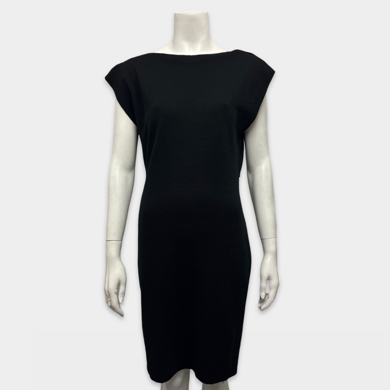 Lanvin Black Wool Dress With Unique Back