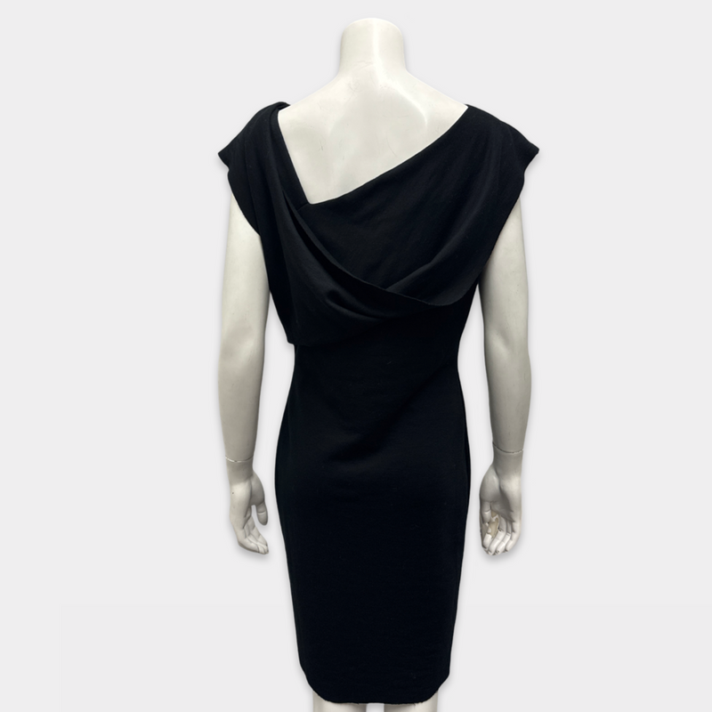 Lanvin Black Wool Dress With Unique Back
