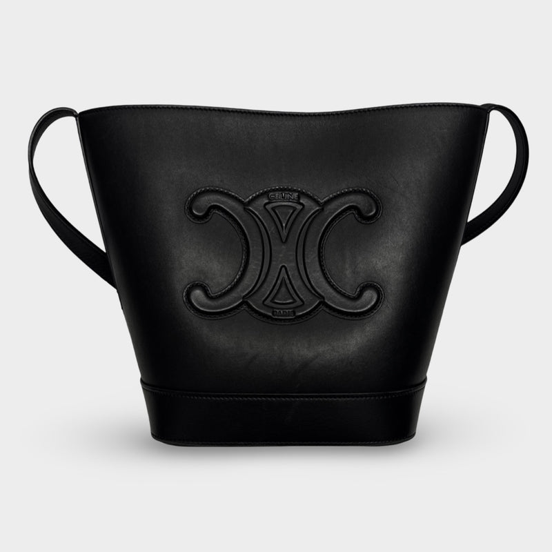 Celine Women's Black Bucket Cuir Triomphe Bag