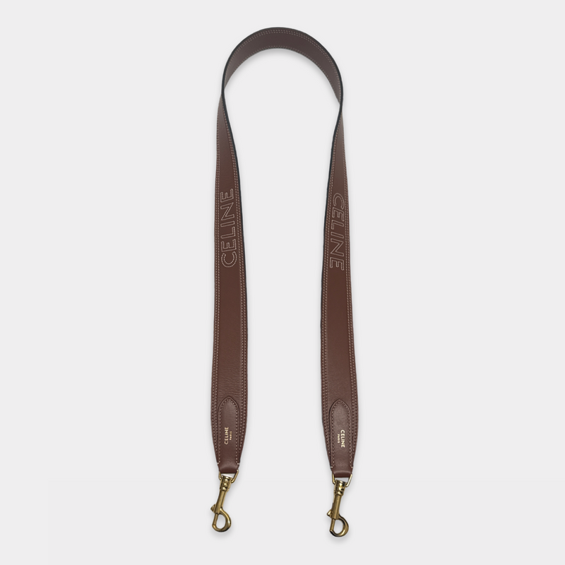 Celine Unisex Brown Bag Strap Belt