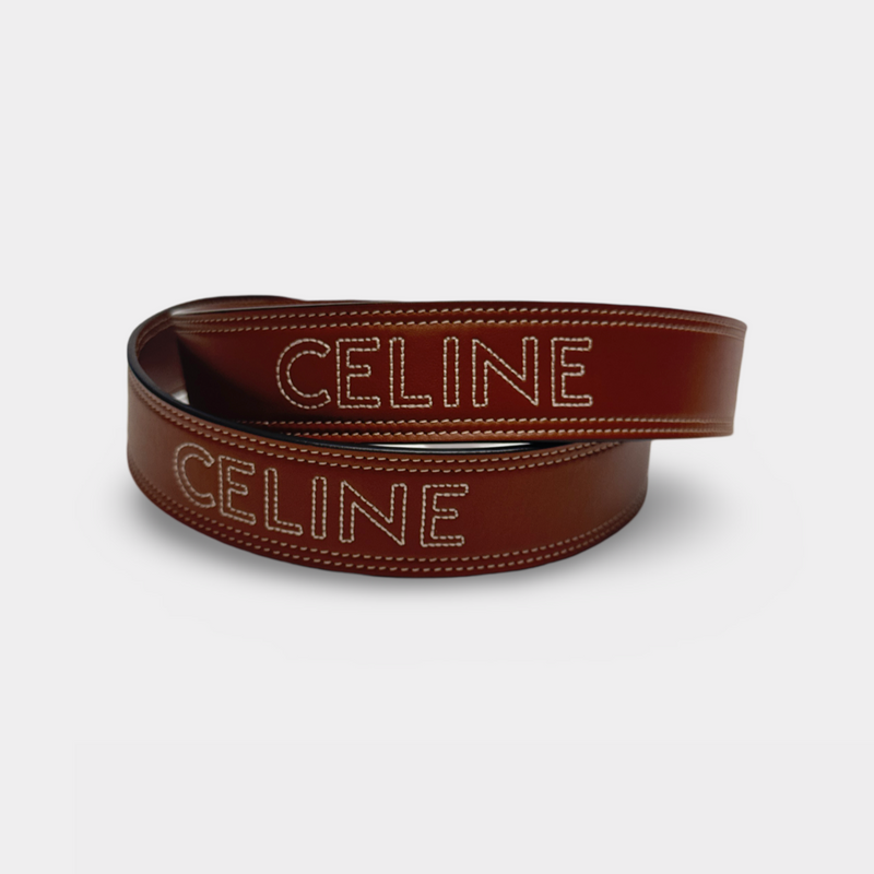Celine Unisex Brown Bag Strap Belt