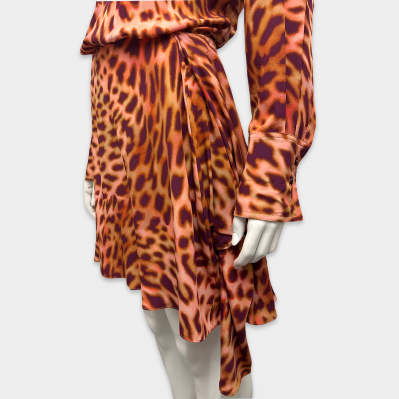 Stella McCartney Colourful Leopard Print Silk Dress