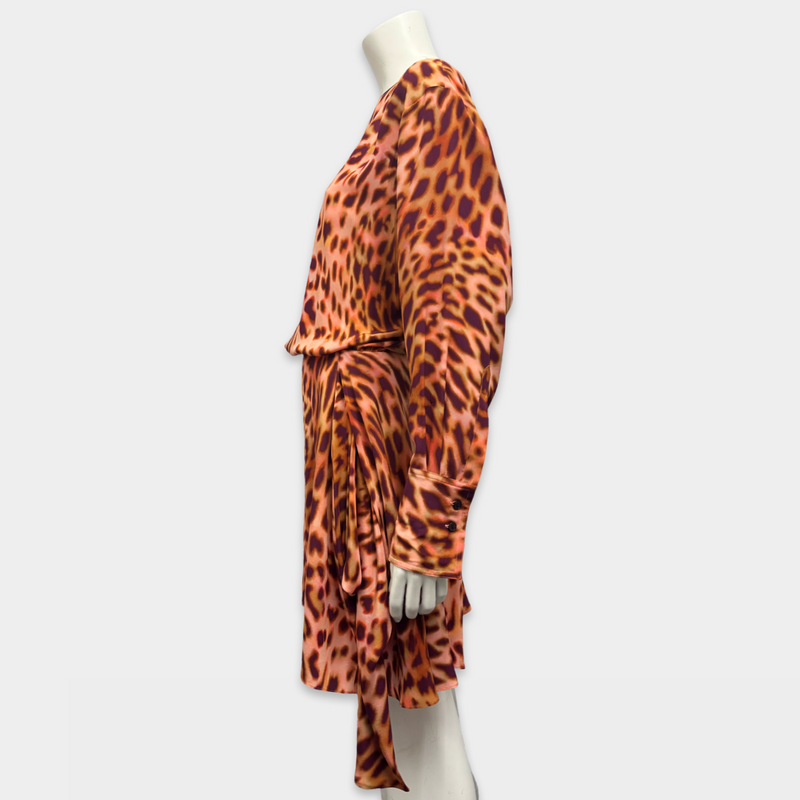 Stella McCartney Colourful Leopard Print Silk Dress