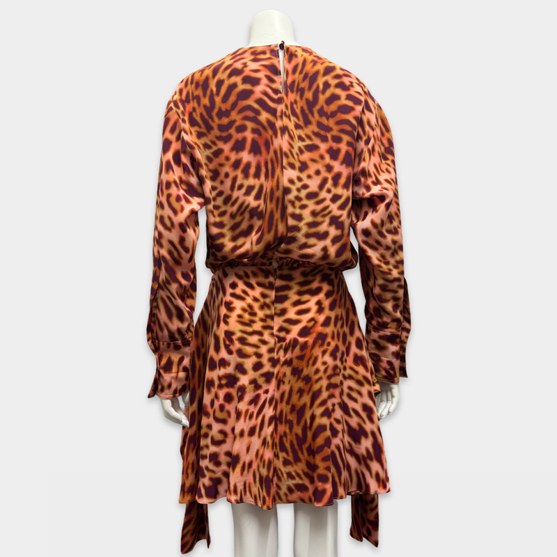 Stella McCartney Colourful Leopard Print Silk Dress