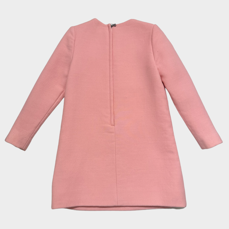 Dolce&Gabbana girl's pink wool lettering dress