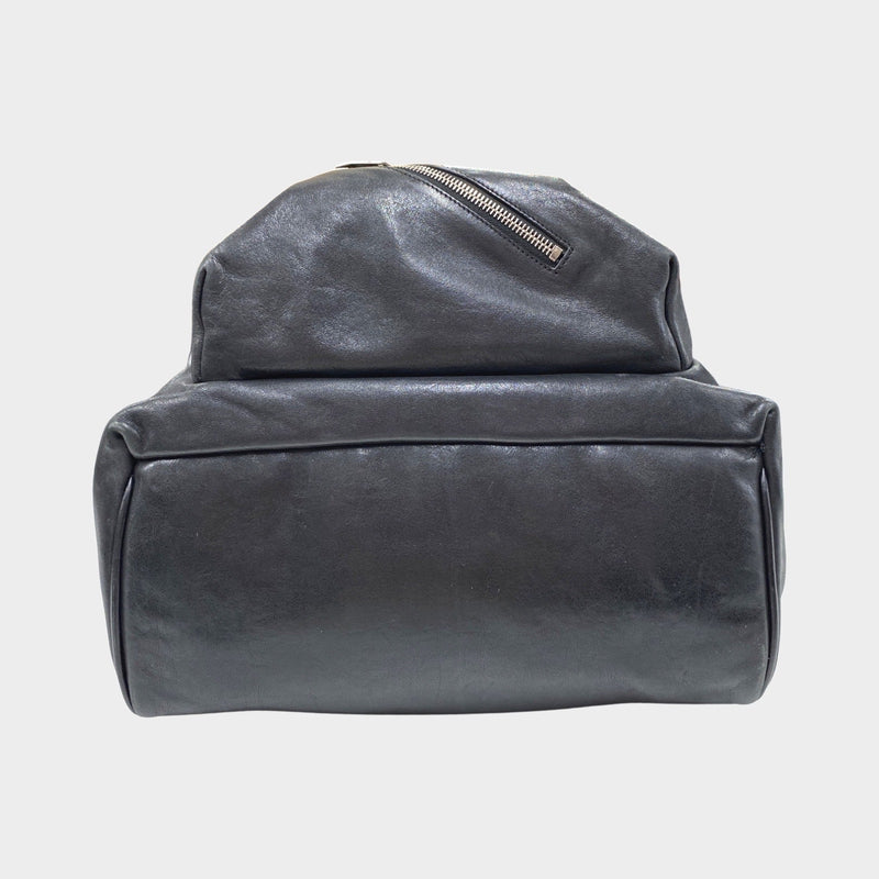 Saint Laurent men's leather City backpack with triple zipper detailing