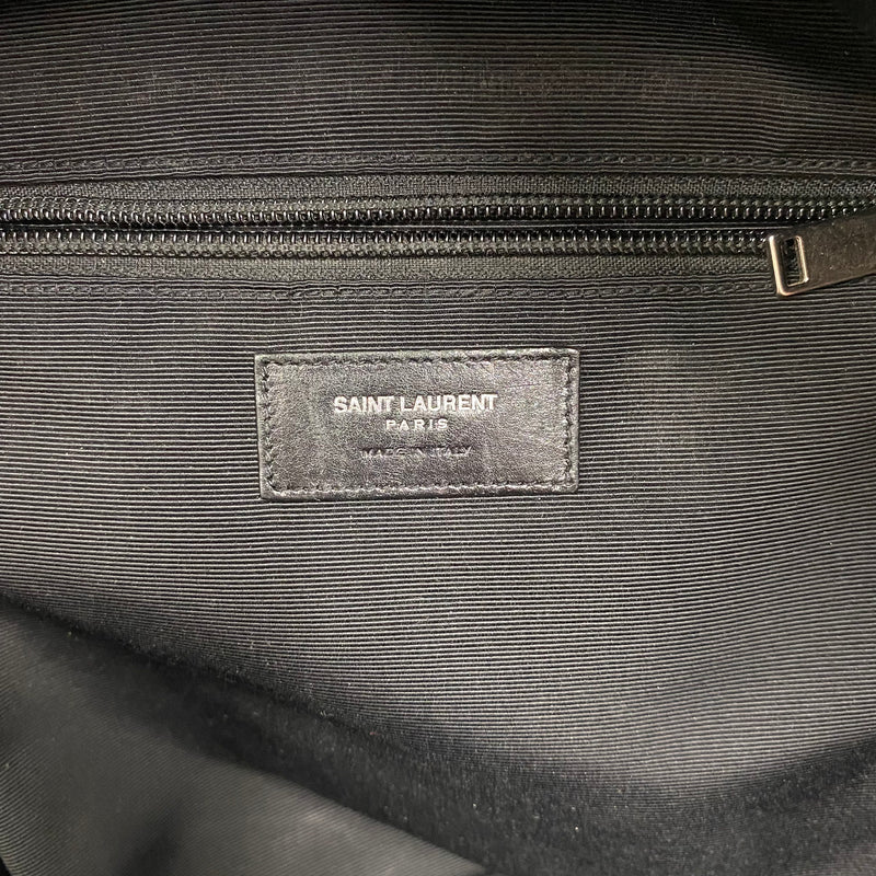 Saint Laurent men's leather City backpack with triple zipper detailing