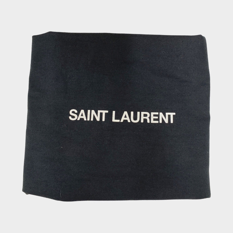 Saint Laurent men's leather City backpack with triple zipper detailing