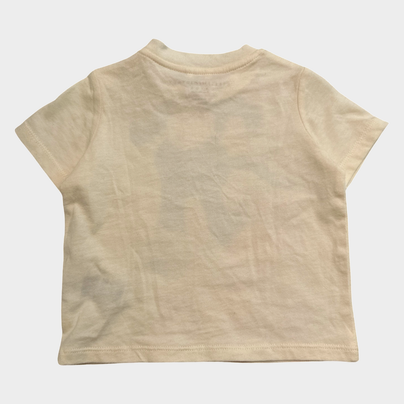 STELLA MCCARTNEY Girl's ecru and black disney print cotton T-shirt