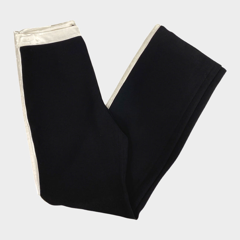Lanvin women's black high-waisted viscose trousers