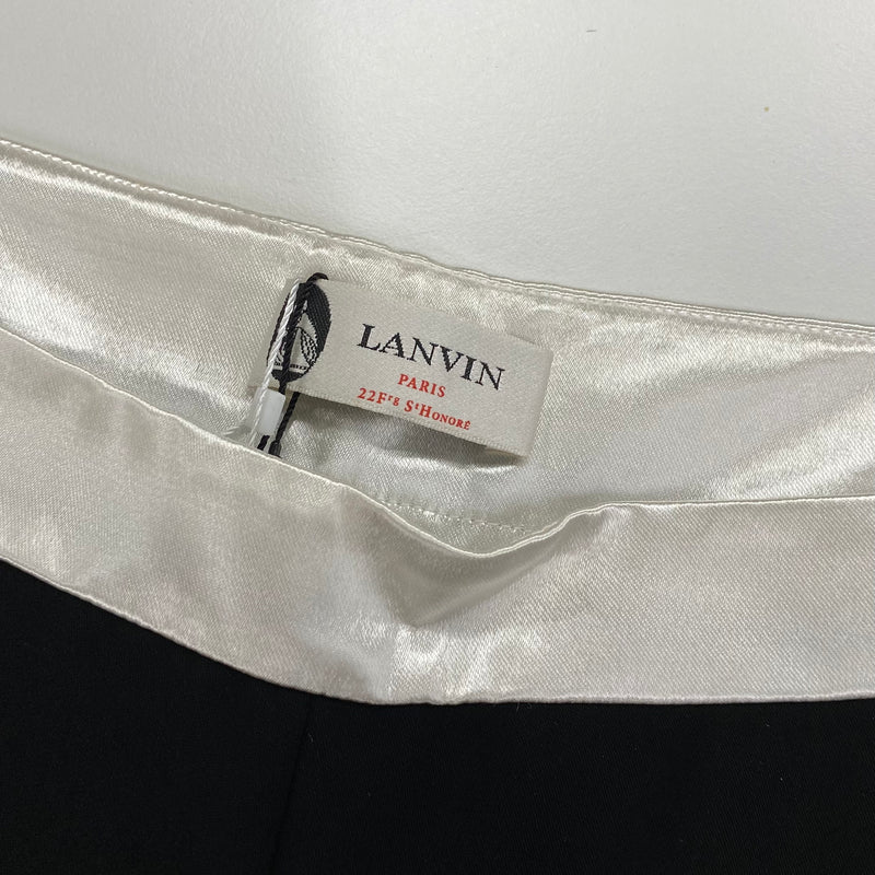 Lanvin women's black high-waisted viscose trousers