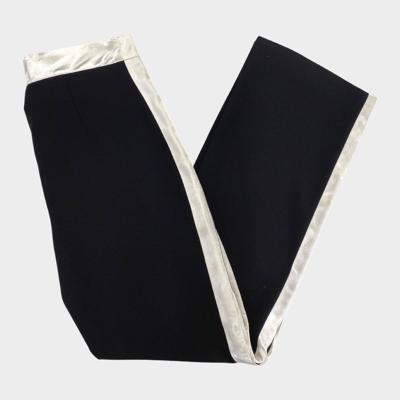 Lanvin women's black high-waisted viscose trousers