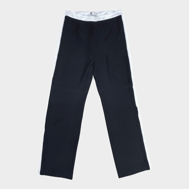 Lanvin women's black high-waisted viscose trousers