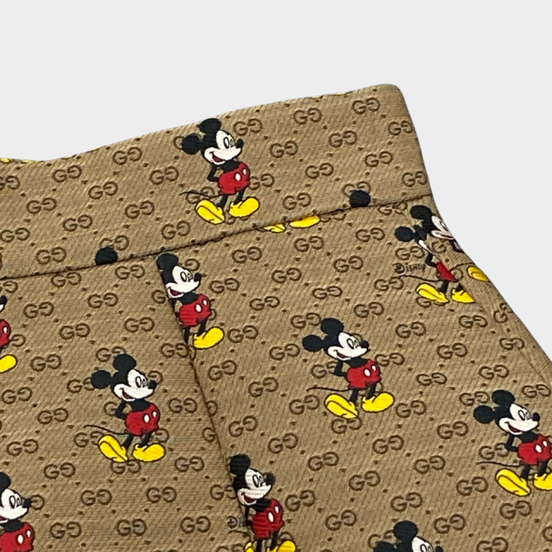 Gucci x Disney women's brown Mickey Mouse print skirt