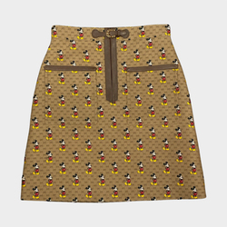 Gucci x Disney women's brown Mickey Mouse print skirt