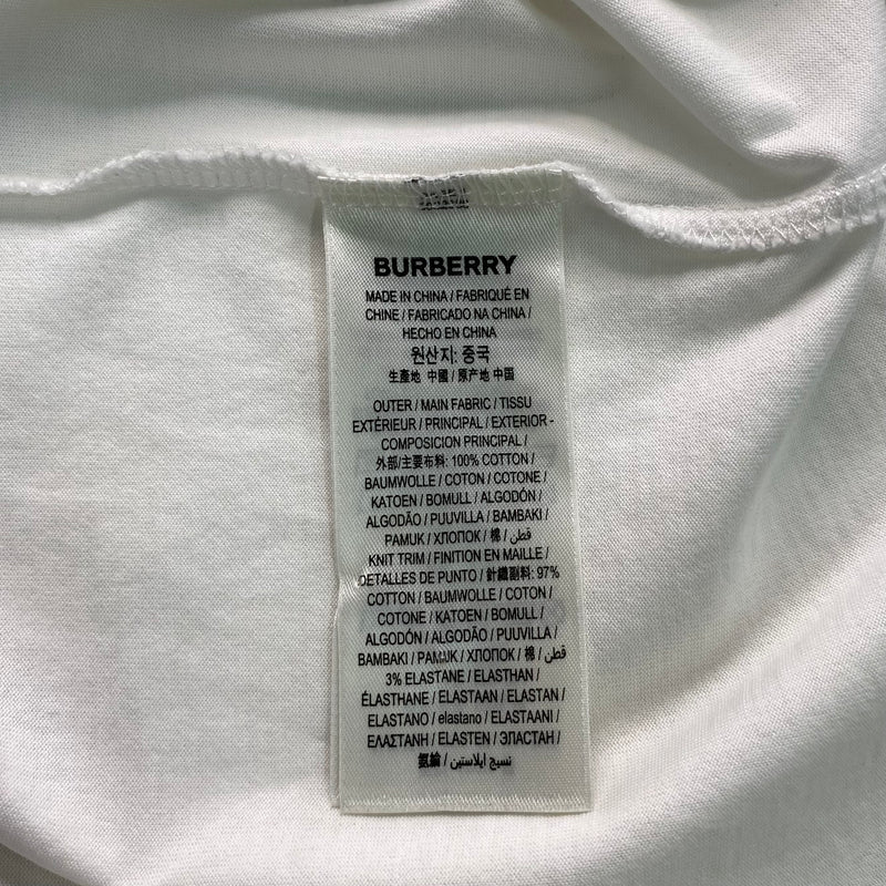 Burberry men's oversized black and white rainbow and logo cotton t-shirt