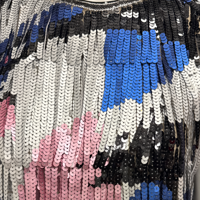 EMILIO PUCCI Multicolor fringed sequin mini dress