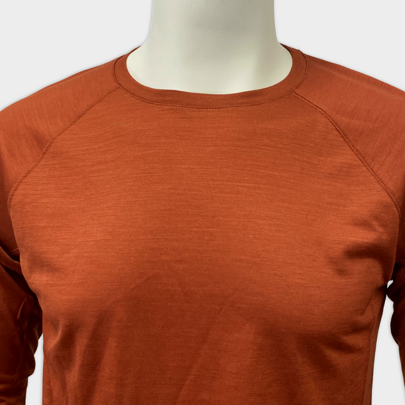 Loro Piana Men's Burnt Orange Wool Long-Sleeve Shirt