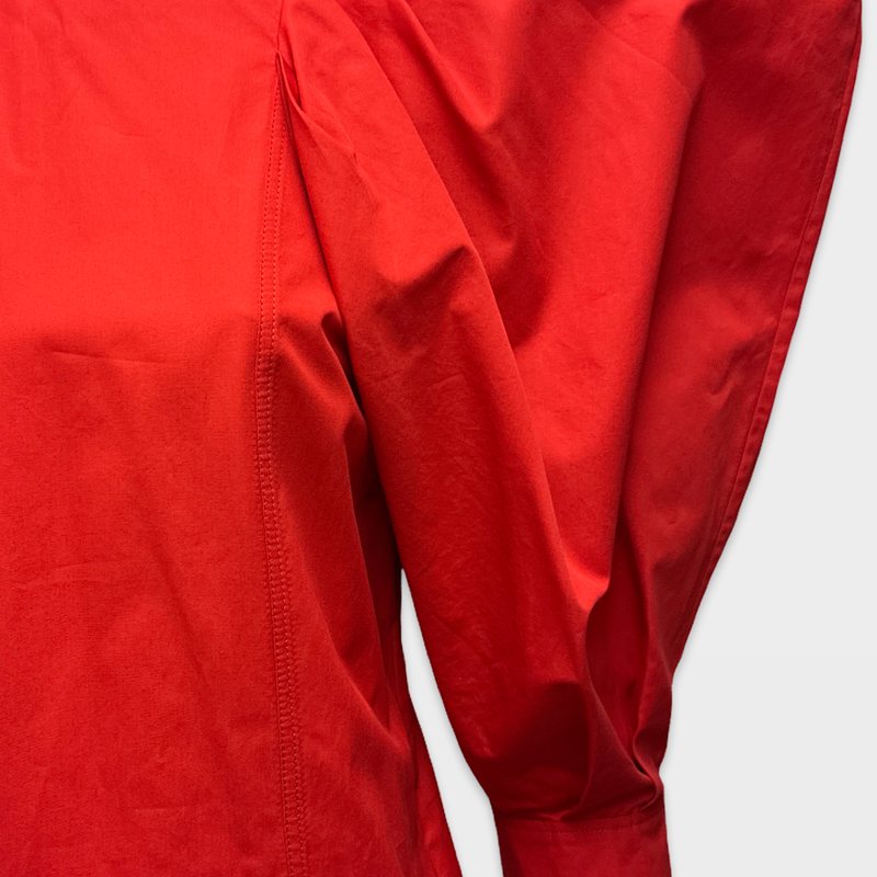 Givenchy Red Mini Dress with Puffed Sleeves