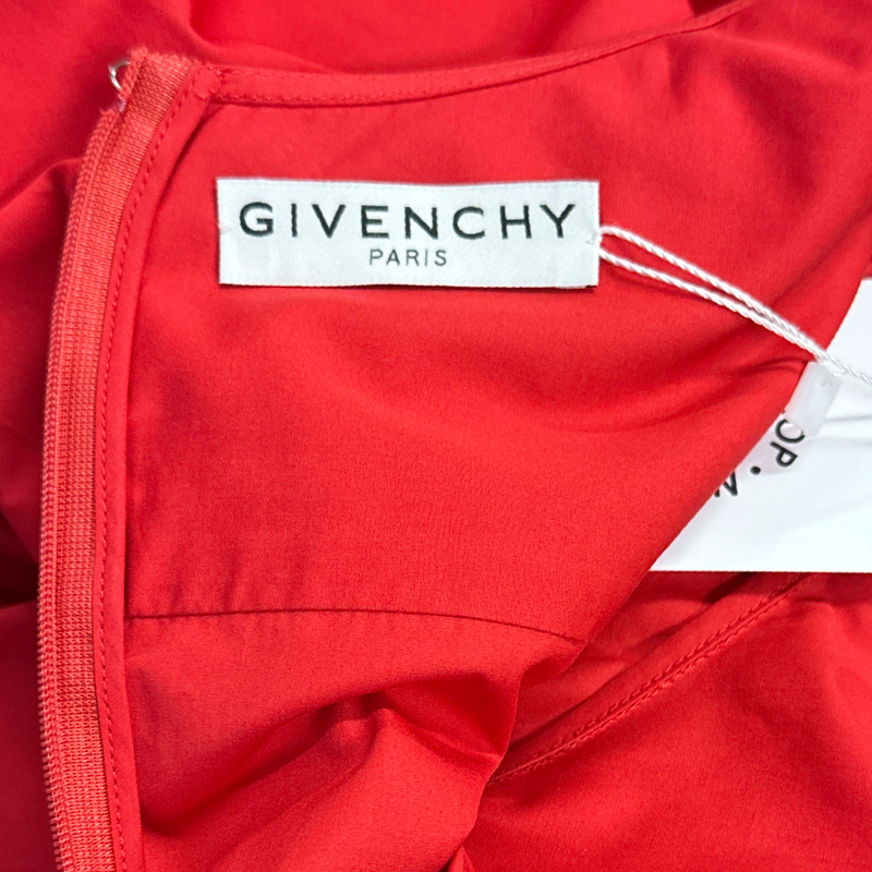 Givenchy Red Mini Dress with Puffed Sleeves