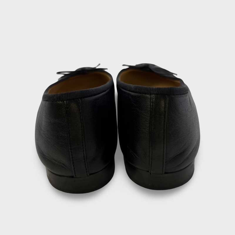 Chanel Women's Black Ballet leather Flats