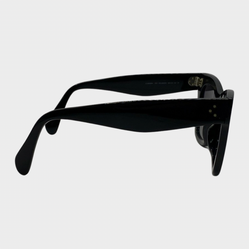 Celine women's square black acrylic sunglasses