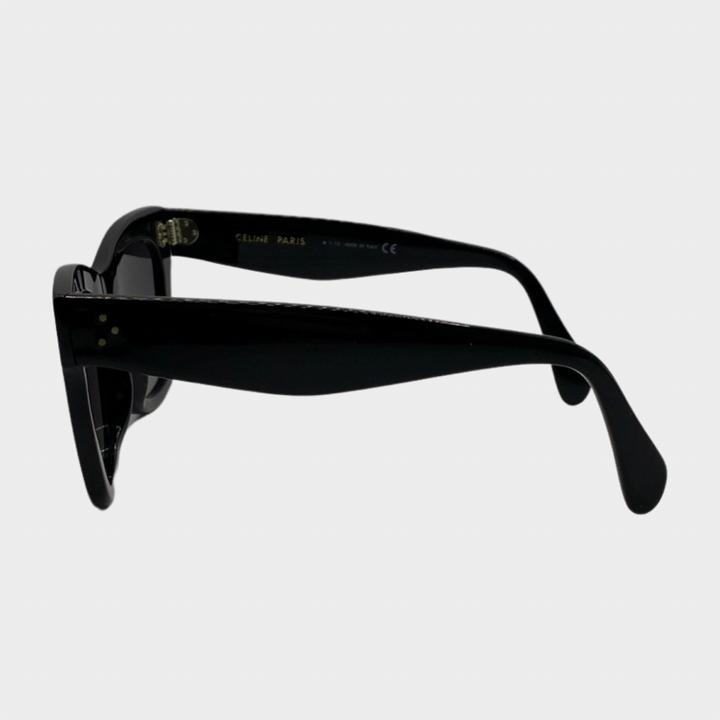Celine women's square black acrylic sunglasses
